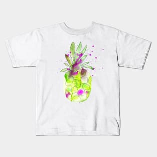 Watercolor pineapple Kids T-Shirt
